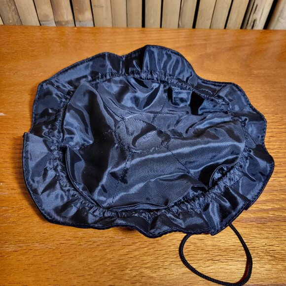 Jewelry Organizer Drawstring Pouch Black Velvet 6 Pockets - Picture 2 of 4